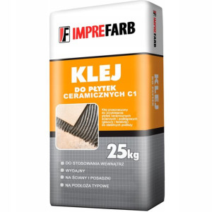 KLEJ DO PŁYTEK CERAMICZNYCH C1 elastyczny - 25kg