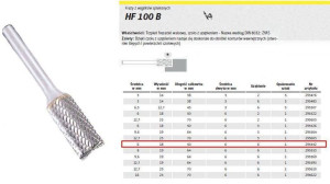 Klingspor Frez Do Metalu Hf 100 B Fi=6,0x18mm Trzpień 6mm Typ Zyas, Walcowy