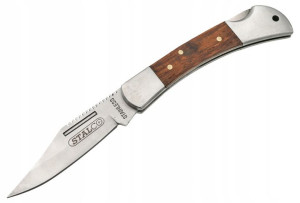 Stalco Nóż monterski stalowy składany 18cm + etui
