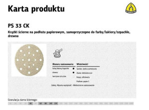 Klingspor Krążek Ścierny Samoprzyczepny 150mm Ps33ck Gr.120 Gls51 /100szt.