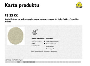Klingspor Krążek Ścierny Samoprzyczepny 225mm Ps33ck Gr. 80 /50szt.