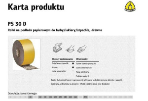 Klingspor Rolka Na Podłożu Papierowym Ps30d 115mm Gr. 40 (50mb)