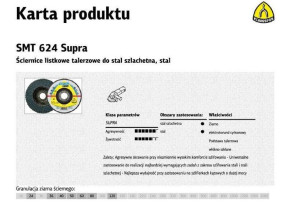 Klingspor Ściernica Listkowa Wypukła Smt624 Supra 125mm Gr.120