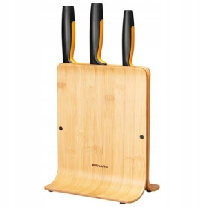 Fiskars Zestaw 3 Noży W Bloku Bambusowym 1057553