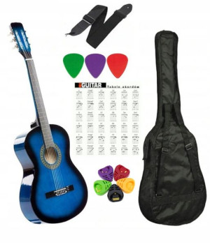 Gitara klasyczna 4/4 CASTELO dla początkujących - niebieska