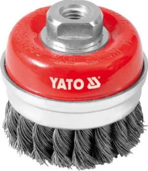 Yato Szczotka Doczołowa 60mm, Na Gwint M14, Drut Skręcany - Inox 4768