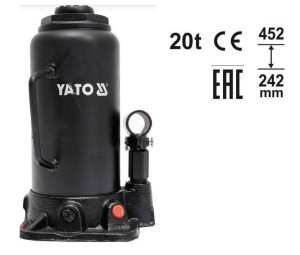 Yato Dźwignik Tłokowy Hydrauliczny Słupkowy 20t 242-452mm