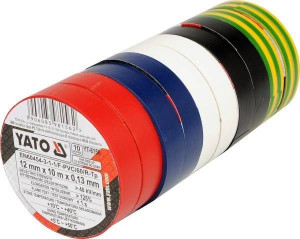 Yato Taśma Izolacyjna 12mmx10m Mix/10szt.