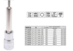 Yato Klucz Trzpieniowy Spline 1/2" M16x100mm