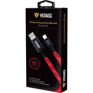 YCU 231 RD LED Micro USB cable YENKEE
