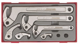Zestaw 8 szt. kluczy hakowych TENGTOOLS TTHP08