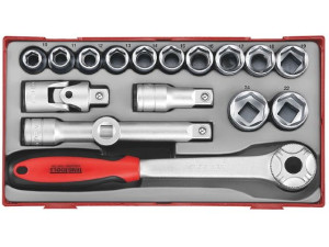 Zestaw kluczy nasadowych 1/2" 6-kąt. 10-24 mm TengTools TT1218-6 (39180203)