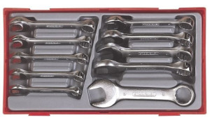 Zestaw kluczy płasko-oczkowych krótkich 10 szt. TENGTOOLS TT6010M