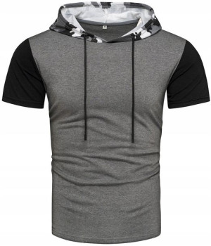 Męska Koszulka T-shirt Kaptur Kolory - Xxl