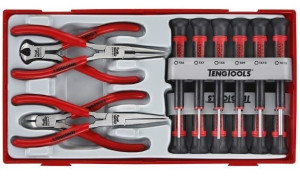 Zestaw szczypiec i wkrętaków precyzyjnych 16 szt. TENGTOOLS TTMI16