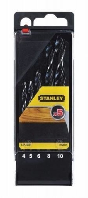 Zestaw wierteł do drewna z pilotem  4-10 mm 5 szt. Stanley STA56001-QZ