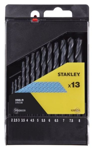 Zestaw wierteł do metalu HSS-R 2.0-8.0 mm 13 szt. Stanley STA56020