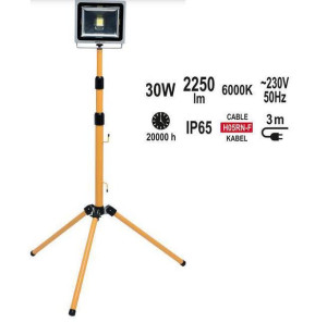 Yato Reflektor Led Cob, 30w 2250lm + Statyw