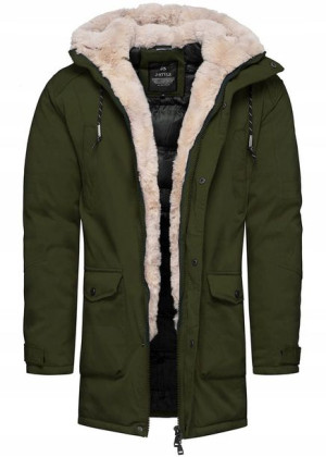 Xxl - Męska Zimowa Parka Z Futrem