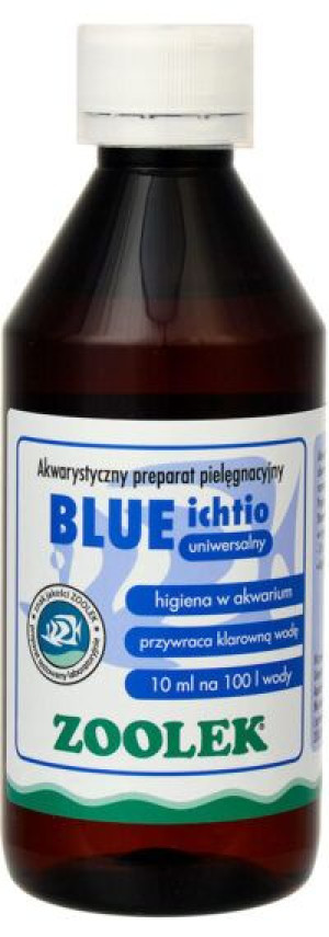 Zoolek Blue Ichtio (Błękit) 250ml - na glony, bakterie i pasożyty
