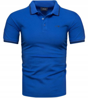 L - Armani Jeans Niebieska Koszulka Polo Orginalna