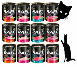 Karma dla kota Rafi Cat 12 x 400g Mix Smaków