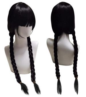 Peruka Wig Włosy Wednesday Addams Cosplay