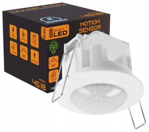 CZUJNIK RUCHU SUFITOWY 360 st do wbudowania do LED