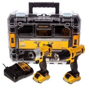 Dewalt Zestaw Combo 10,8v Wkrętarka Dcd710 + Zakrętarka Dcf815 2 X 2,0ah