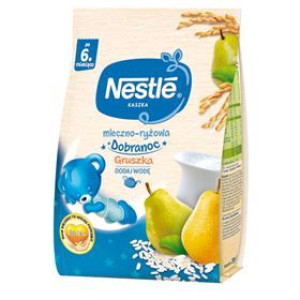 Nestle Dobranoc Kaszka Mleczno-ryżowa Gruszka Po 6 Miesiącu 230 G
