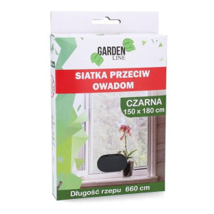 Garden Line Moskitiera Na Okno Na Rzep Czarna 150x180cm