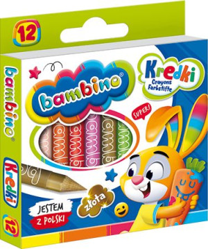 Kredki świecowe Bambino 12 kolorów St.Majewski