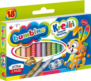 Kredki świecowe Bambino 18 kolorów St Majewski