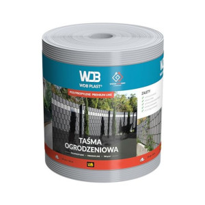 Taśma ogrodzeniowa Premium Line szara 19cm x 26mb