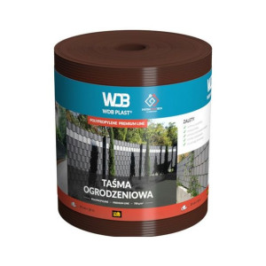 Taśma ogrodzeniowa Premium Line brązowa 19cm x 26mb