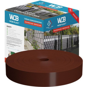 Taśma ogrodzeniowa Premium Line brązowa 4,75cm x 50mb