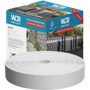 Taśma ogrodzeniowa Premium Line biała 4,75cm x 50mb