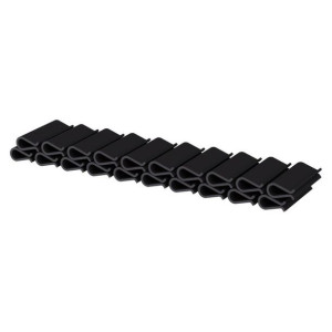 Klips do taśmy ogrodzeniowej Basic line czarny 4,75cm 20szt