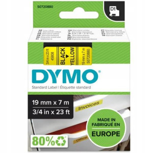 Taśma DYMO D1 45808 19mm żółty/czarny oryginalna
