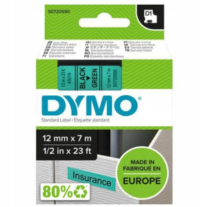 Taśma DYMO D1 45019 12mm zielony/czarny oryginał