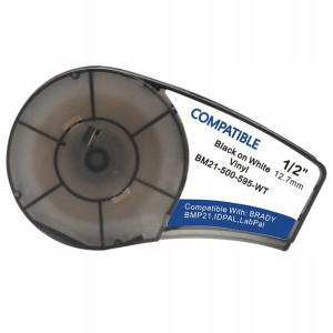 Taśma winylowa do Brady MB21-500-595-WT 12mmx6,4m