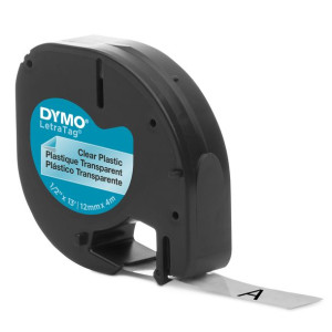 Taśma DYMO LetraTag 12mm 4m plastik przeź S0721530
