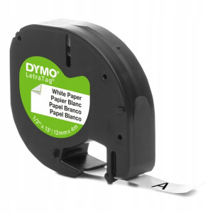 Taśma DYMO LetraTag 12mm 4m papier biała S0721510