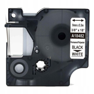 Taśma poliestrowa do DYMO RHINO 9mm biała 18482