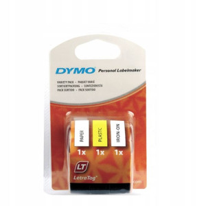 Taśma DYMO LetraTag 12mm x 4m 3 pak S0747180