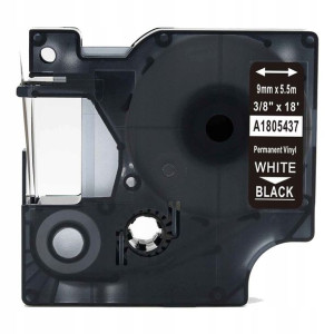 Taśma winyl 9mm do DYMO RHINO 1805437 Czarna