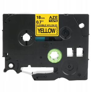 Taśma Do Brother Tze-nfx641 18mm Żółta Nylonowa