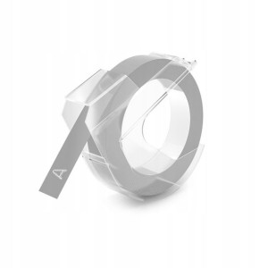 Taśma 3D do wytłaczarki DYMO Omega Srebrna 9mm
