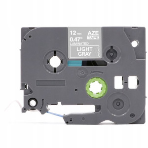 TAŚMA DO BROTHER TZe-MQL35 12MM Jasno szara flexi