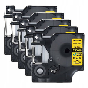 Taśma do DYMO D1 45018 12mm S0720580 ZESTAW 5 szt